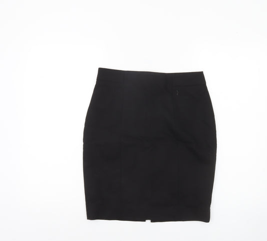 H&M Women’s Black Cotton Blend Pencil Skirt Size 10