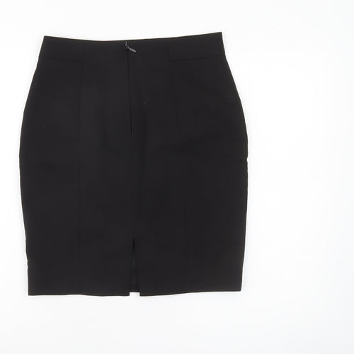 H&M Women’s Black Cotton Blend Pencil Skirt Size 10
