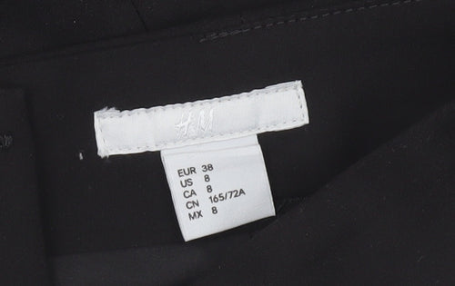 H&M Women’s Black Cotton Blend Pencil Skirt Size 10