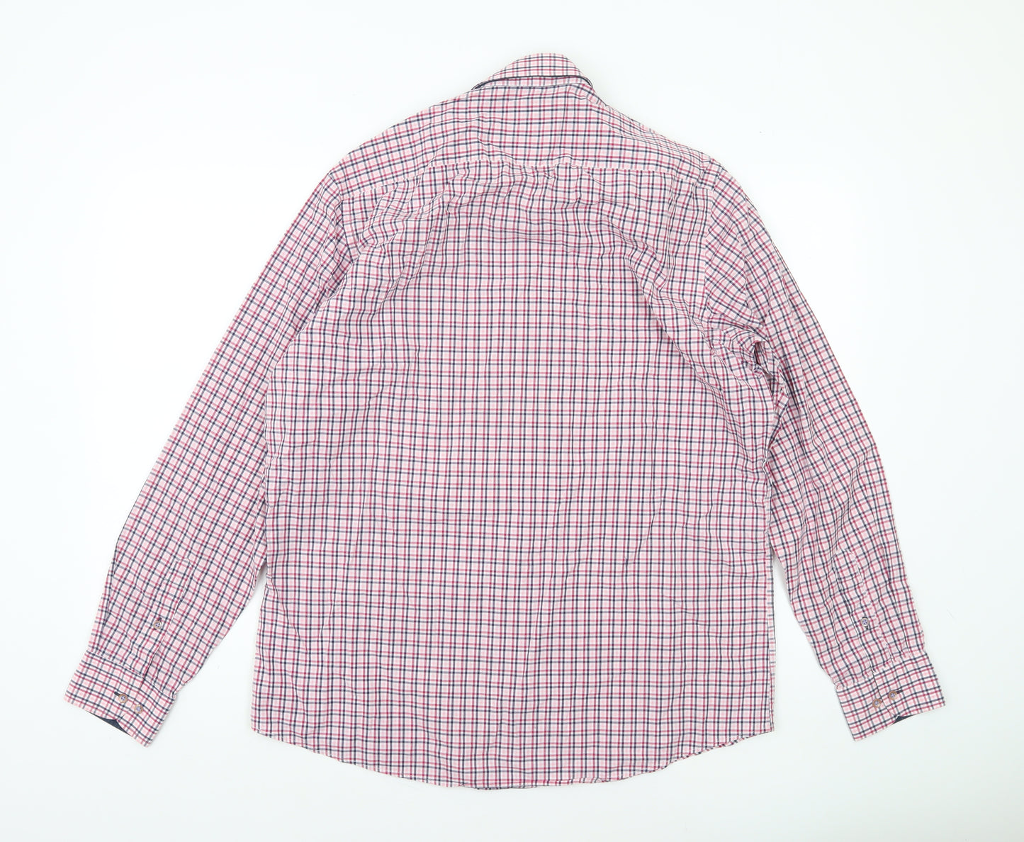6th Sense Men’s Multicoloured Check Cotton Long Sleeve Button-Up Shirt L