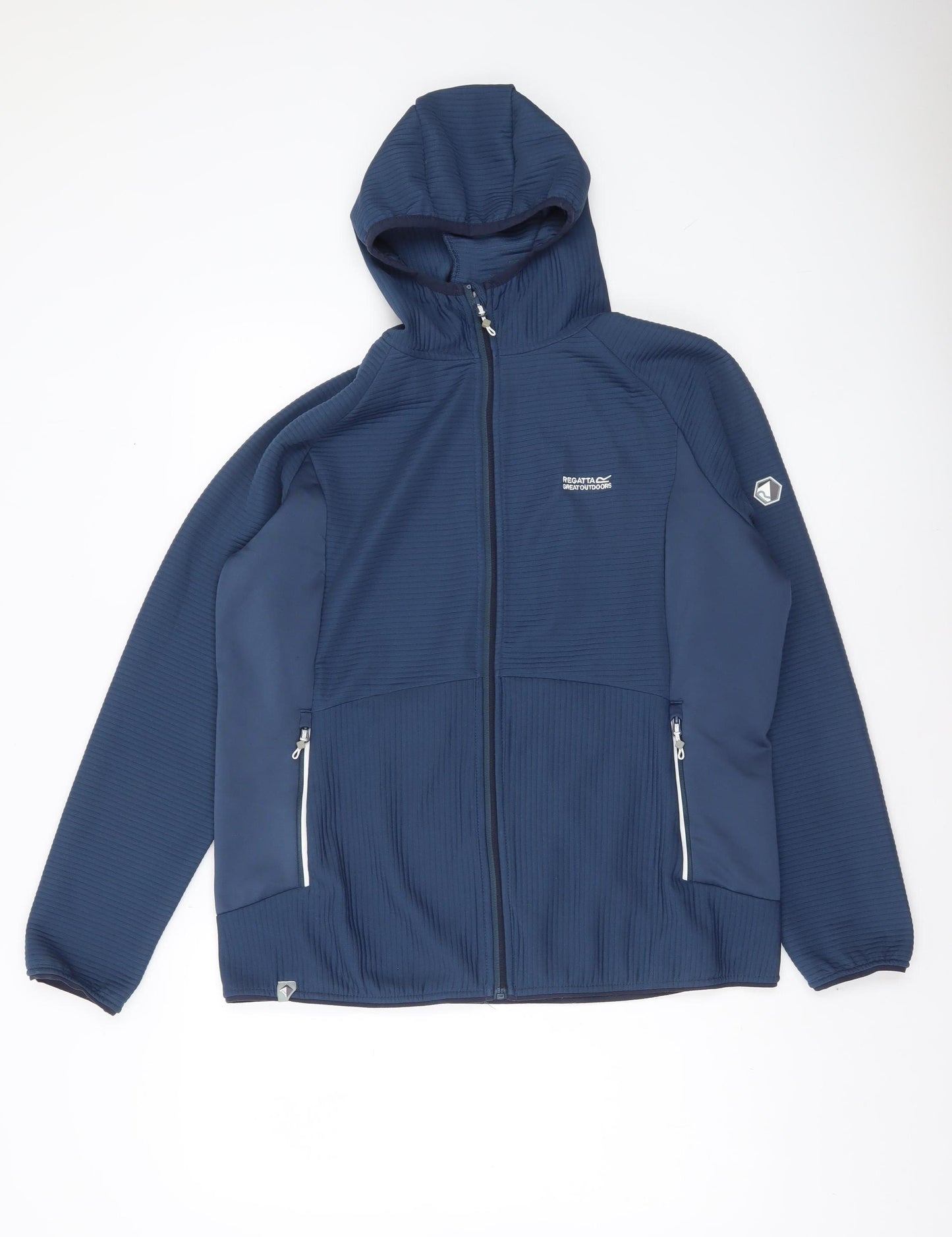 Regatta Great Outdoors Women Navy Full Zip Hoodie UK 18 Polyester