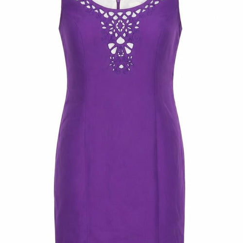 Minuet Petite Women Purple Size 12 Sheath Knee Length Dress