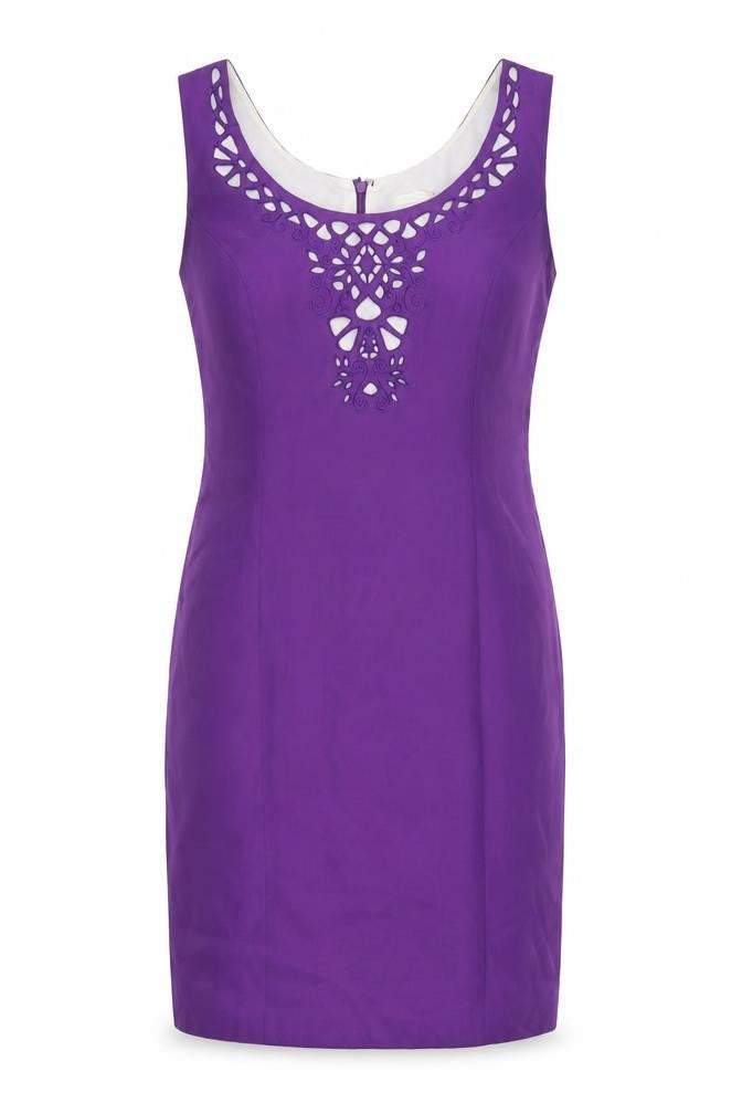 Minuet Petite Women Purple Size 12 Sheath Knee Length Dress