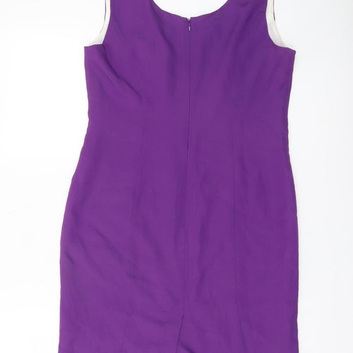 Minuet Petite Women Purple Size 12 Sheath Knee Length Dress