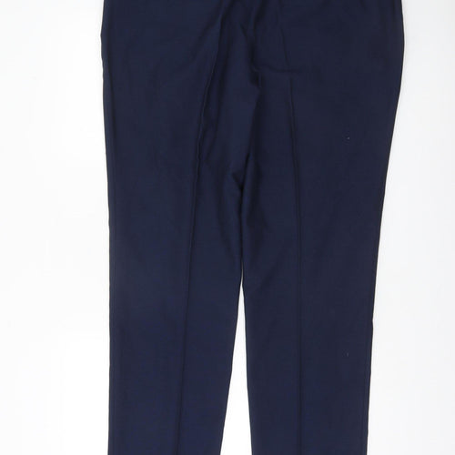 Remus Uomo Men's Navy Blue 46R Dress Pants Trousers Formal Smart Workwear