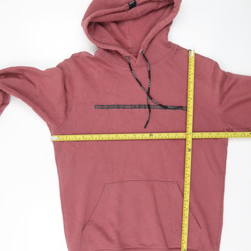 Koncept Men's Pink Pullover Hoodie Medium Cotton Blend Graphic