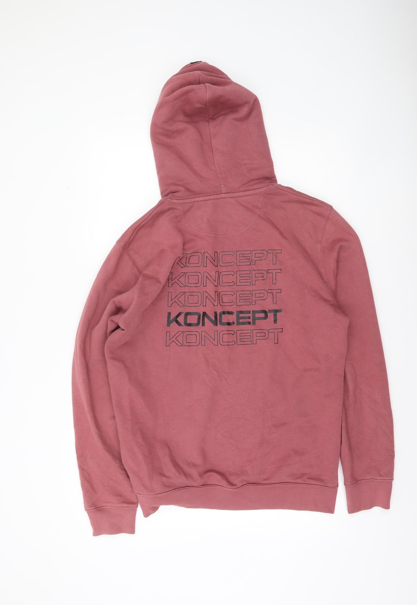 Koncept Men's Pink Pullover Hoodie Medium Cotton Blend Graphic