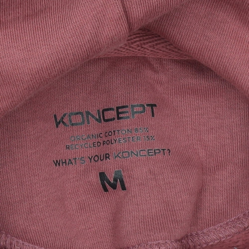 Koncept Men's Pink Pullover Hoodie Medium Cotton Blend Graphic