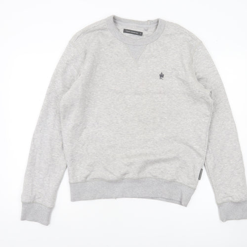 French Connection Men's Grey Sweatshirt S Regular Crew Neck Pullover
