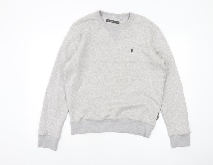 French Connection Men's Grey Sweatshirt S Regular Crew Neck Pullover