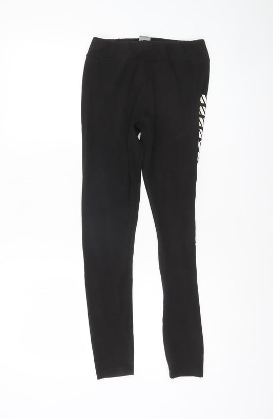 Puma Women's Black Ankle Leggings Size S Cotton Stretch Activewear