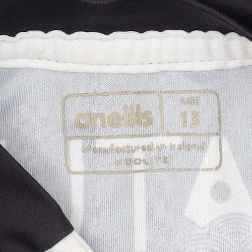 O’Neills Boys Black Football Jersey T-Shirt Age 13 Lightweight Sports Top
