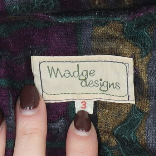 Madge Designs Women’s Multicoloured Tunic Button-Up Top L Bohemian Style