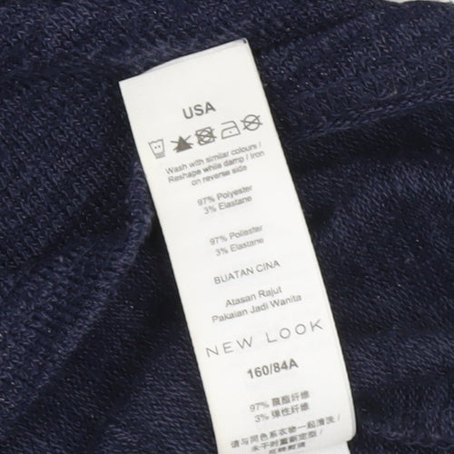 New Look Women’s Blue 1/2 Zip Relaxed Knit Jumper Size M