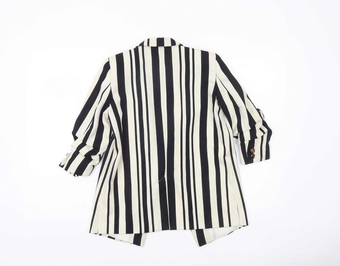River Island Women’s Black Stripe Woven Blazer Size 6 Tailored Jacket
