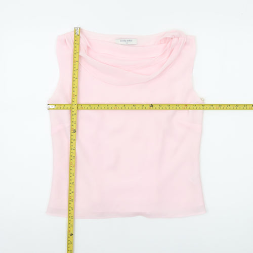 Dorothy Perkins Women Pink Cowl Neck Sleeveless Blouse Size 14