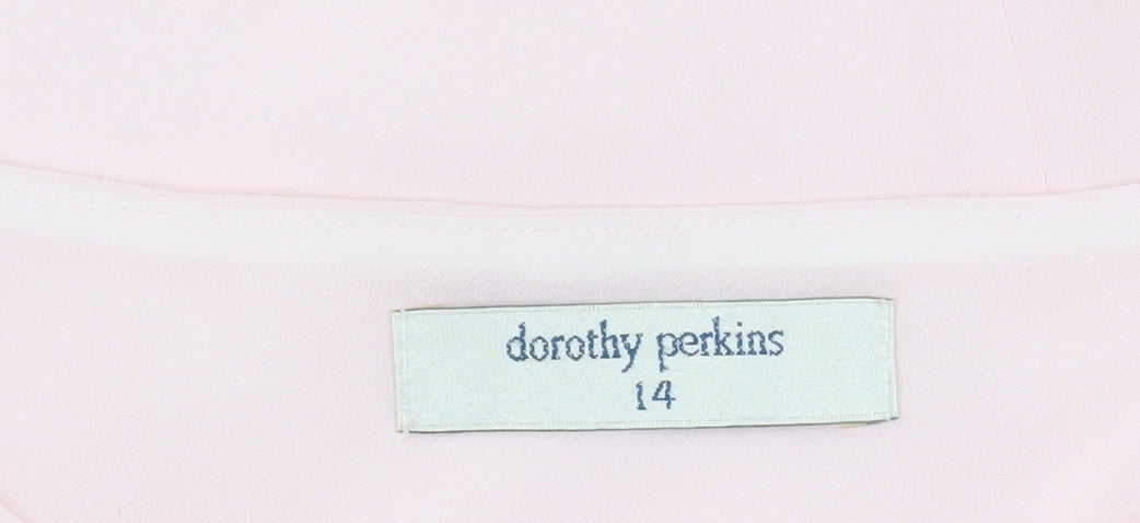 Dorothy Perkins Women Pink Cowl Neck Sleeveless Blouse Size 14
