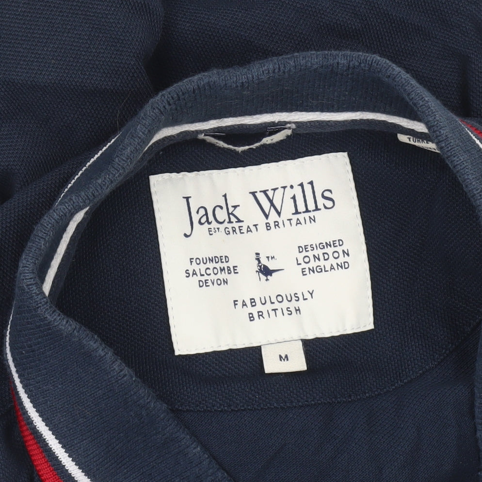 Jack Wills Men's Blue Regular Fit Cotton Polo Shirt M