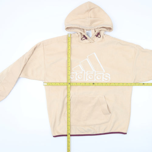 Adidas Women's Beige Fleece Pullover Hoodie Size S 8-10