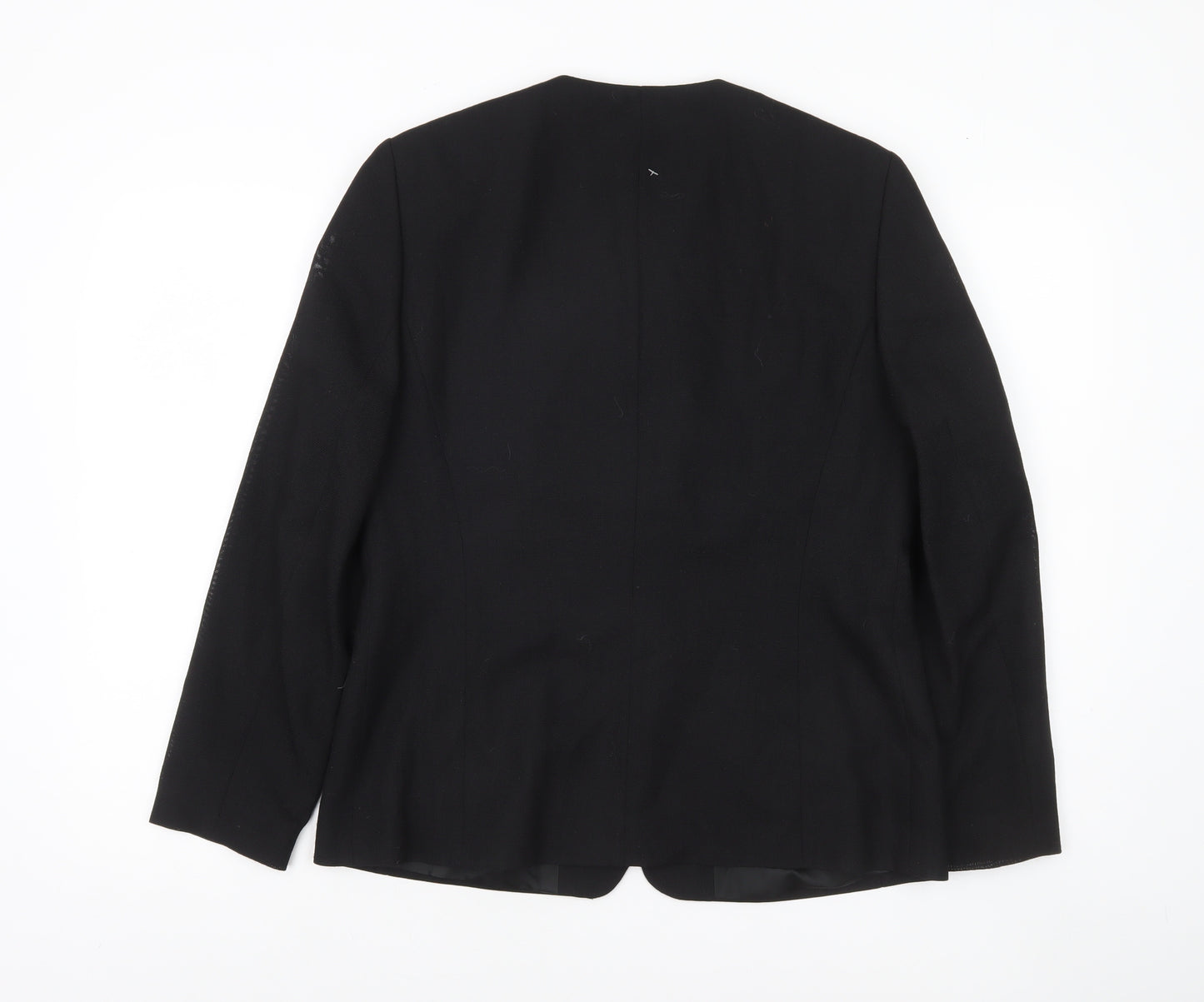 Gerry Weber Women's Black Wool Blend Classic Blazer Jacket Size 12