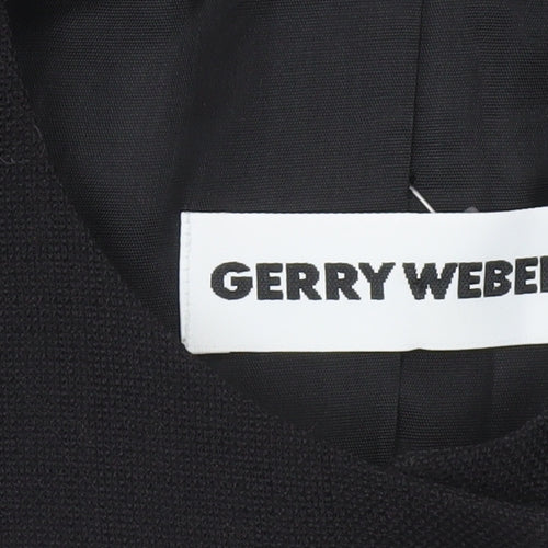 Gerry Weber Women's Black Wool Blend Classic Blazer Jacket Size 12