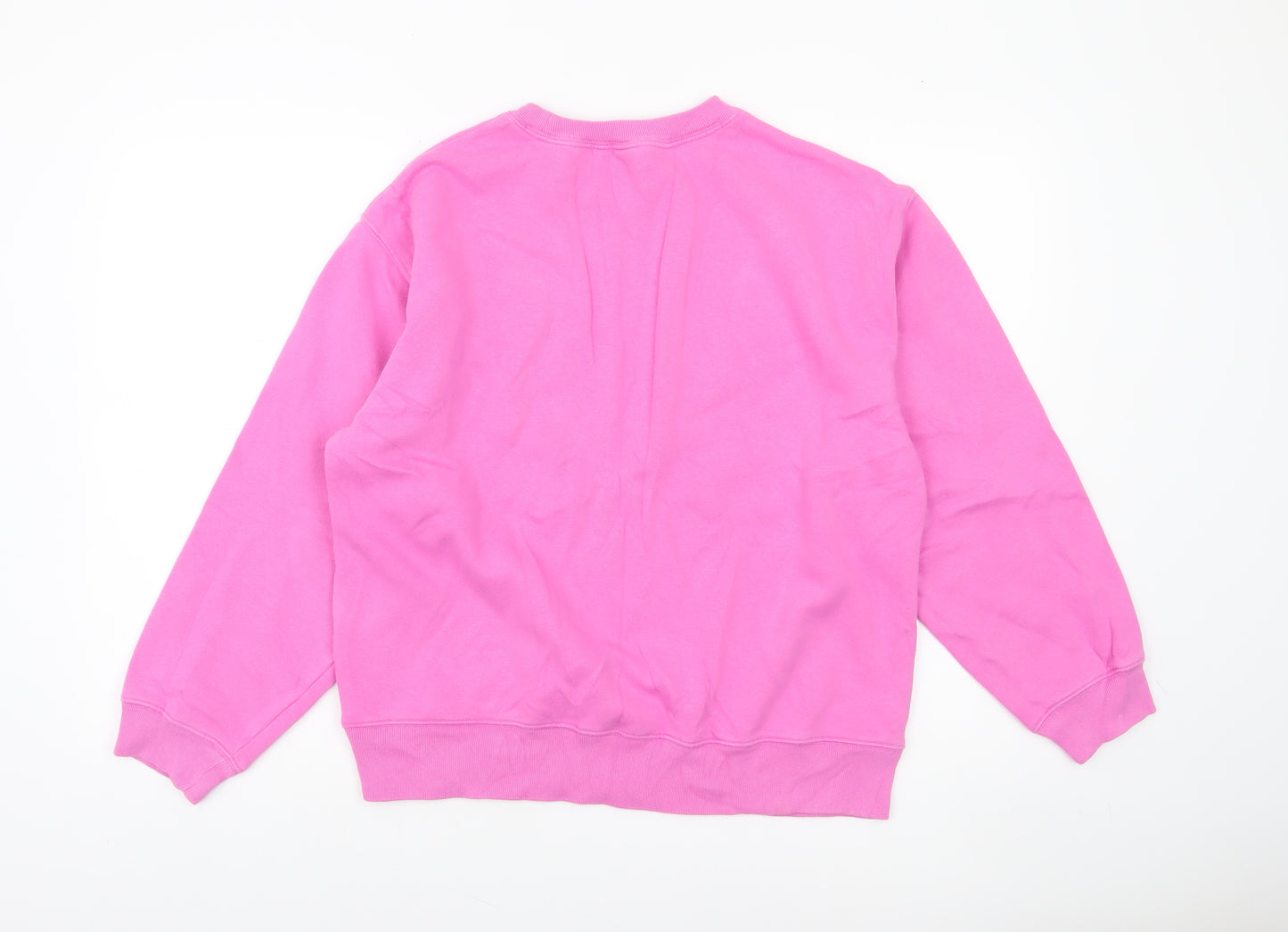 GAP Womens Pink Crew Neck Pullover Sweatshirt Size M Cotton Blend
