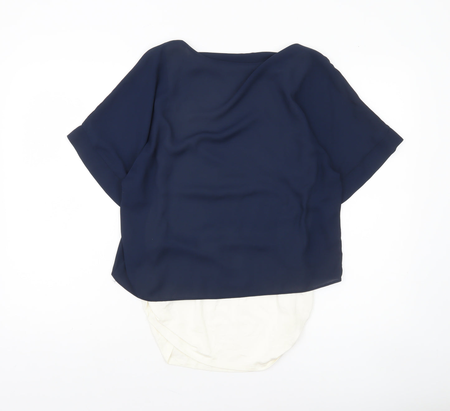 Dunnes Women Blue Short Sleeve Basic Blouse Size 10
