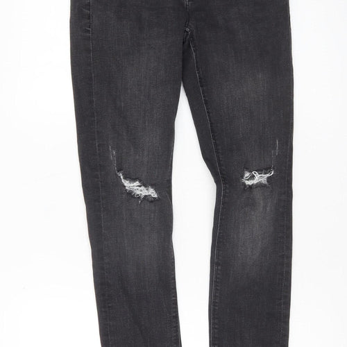 Denim Co. Men's Black Super Skinny Distressed Jeans W28 L32