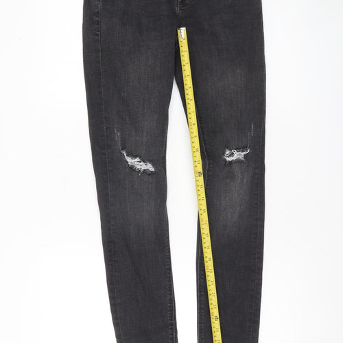 Denim Co. Men's Black Super Skinny Distressed Jeans W28 L32