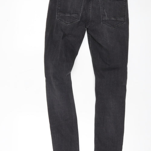 Denim Co. Men's Black Super Skinny Distressed Jeans W28 L32