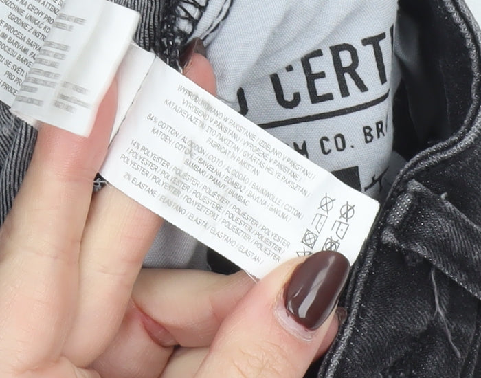 Denim Co. Men's Black Super Skinny Distressed Jeans W28 L32