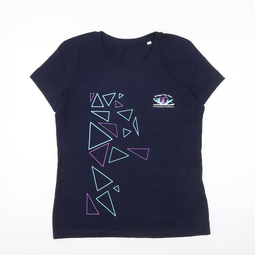 Stanley/Stella Women's Blue Geometric Sports T-Shirt Size 14