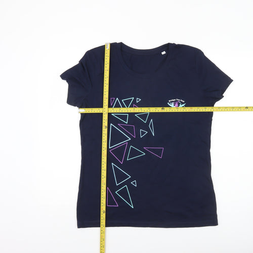 Stanley/Stella Women's Blue Geometric Sports T-Shirt Size 14