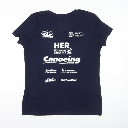 Stanley/Stella Women's Blue Geometric Sports T-Shirt Size 14