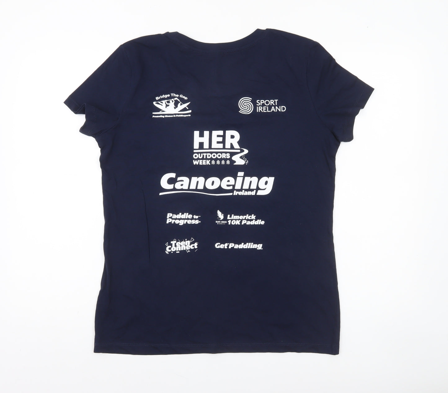 Stanley/Stella Women's Blue Geometric Sports T-Shirt Size 14