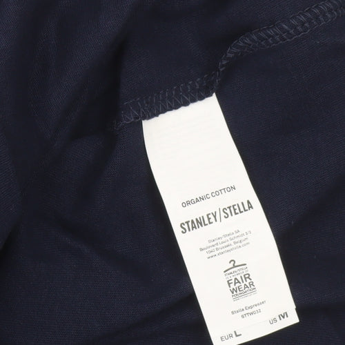 Stanley/Stella Women's Blue Geometric Sports T-Shirt Size 14