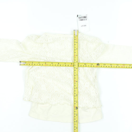 Next Girls Ivory Lace Long Sleeve Blouse 4 Years