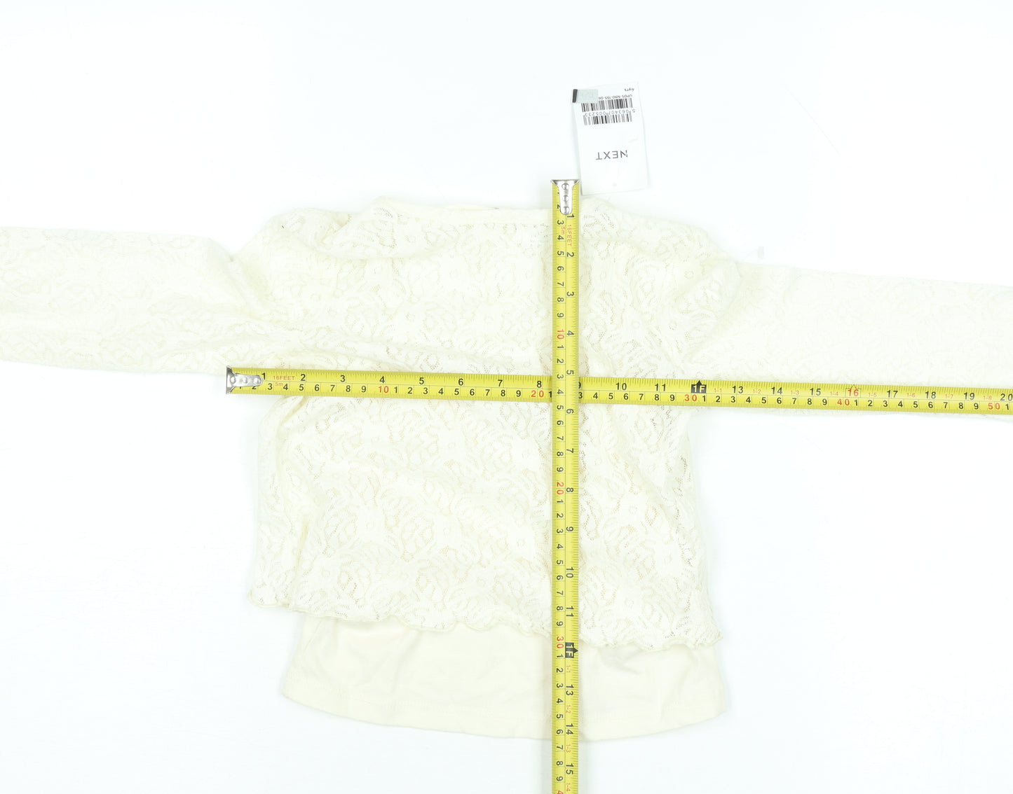 Next Girls Ivory Lace Long Sleeve Blouse 4 Years