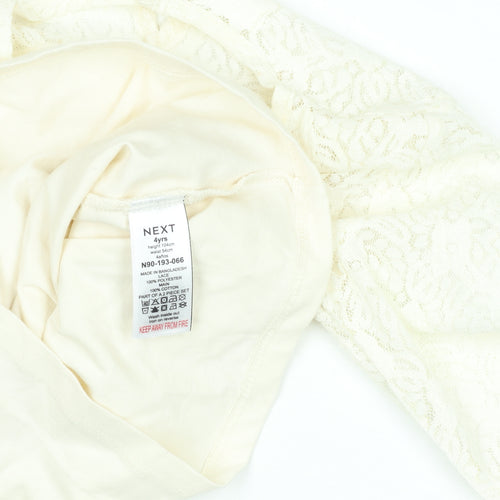 Next Girls Ivory Lace Long Sleeve Blouse 4 Years