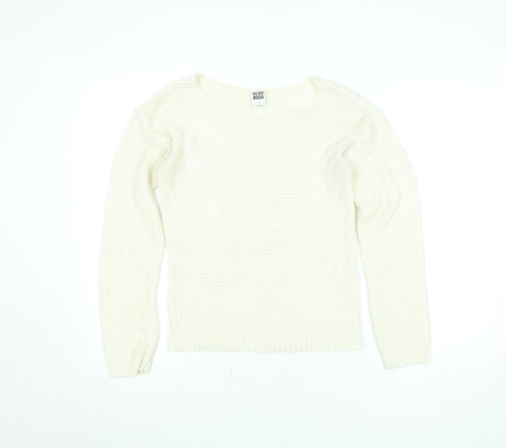Vero Moda Women’s Ivory Chunky Knit Pullover Jumper Size S