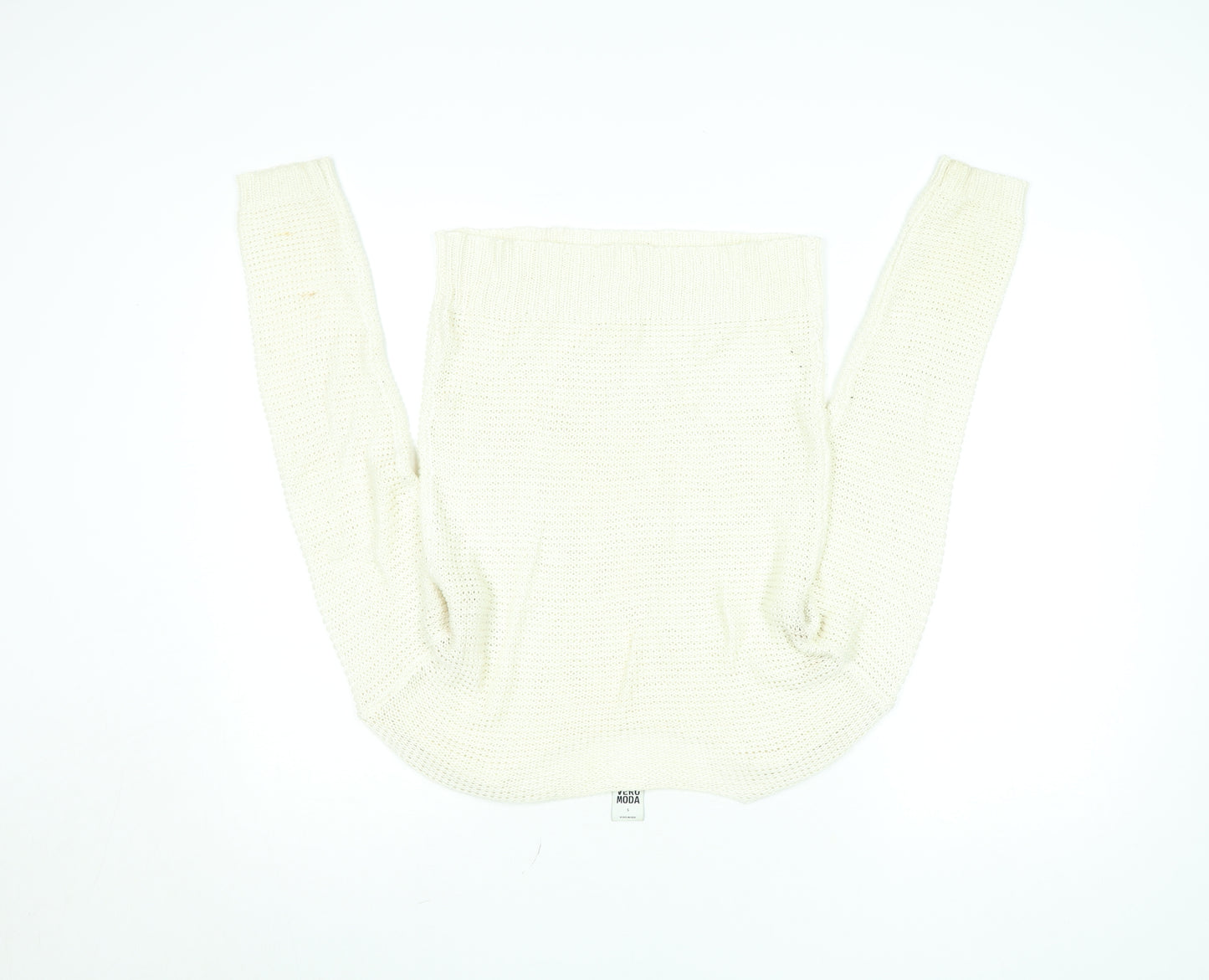 Vero Moda Women’s Ivory Chunky Knit Pullover Jumper Size S