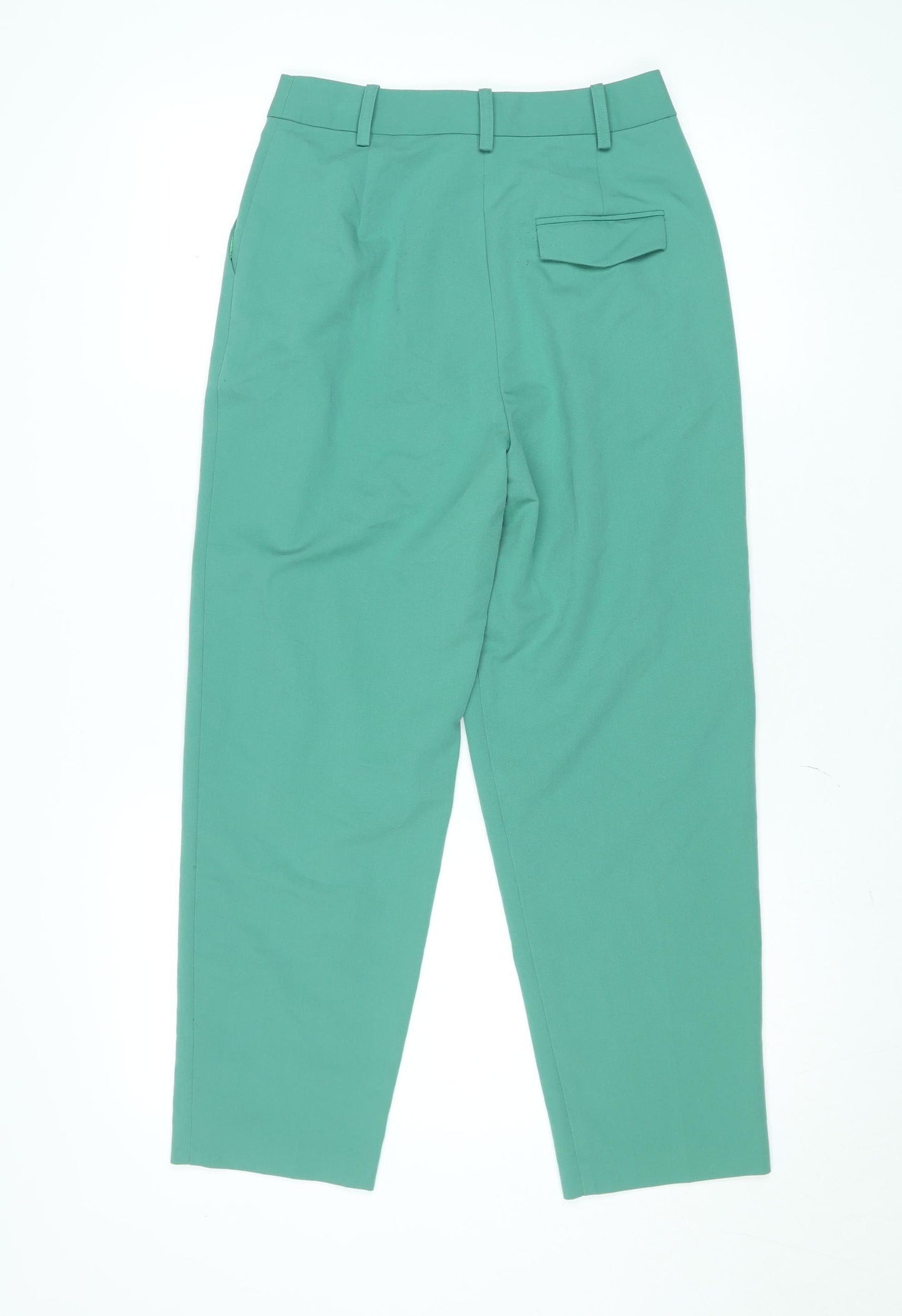 Topshop Women's Green High Waist Tapered Trousers UK 8