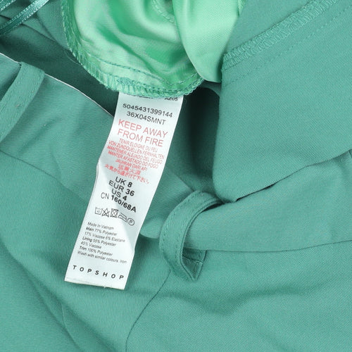 Topshop Women's Green High Waist Tapered Trousers UK 8