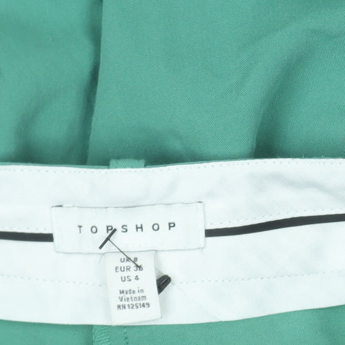 Topshop Women's Green High Waist Tapered Trousers UK 8