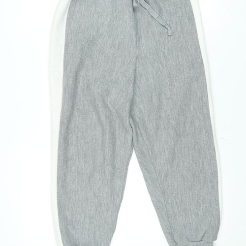Boohoo Women’s Grey Knit Jogger Trousers Size 8