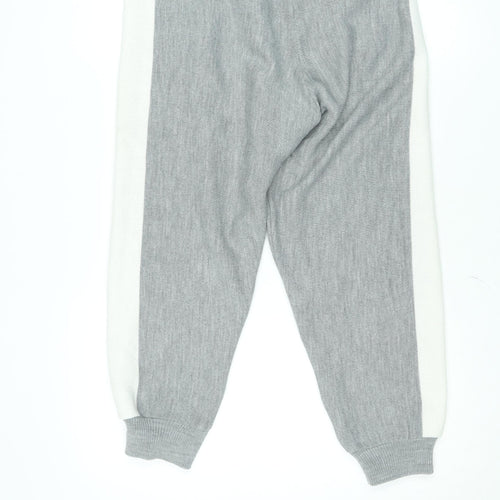 Boohoo Women’s Grey Knit Jogger Trousers Size 8