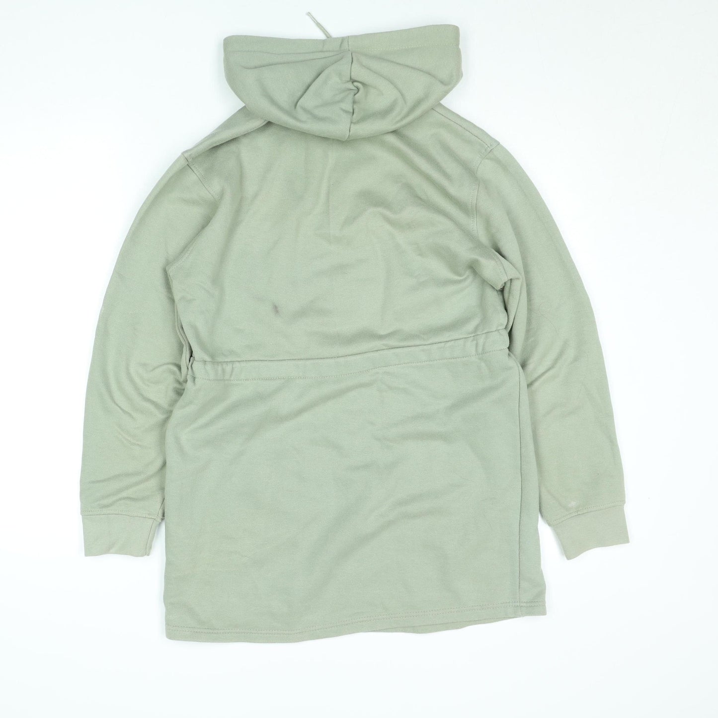 PrettyLittleThing Women’s Green Hoodie Dress UK 6 Cotton Blend Pullover