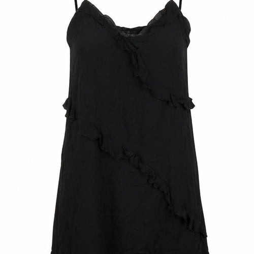 H&M Women’s Black Viscose Ruffle Slip Dress Size 12