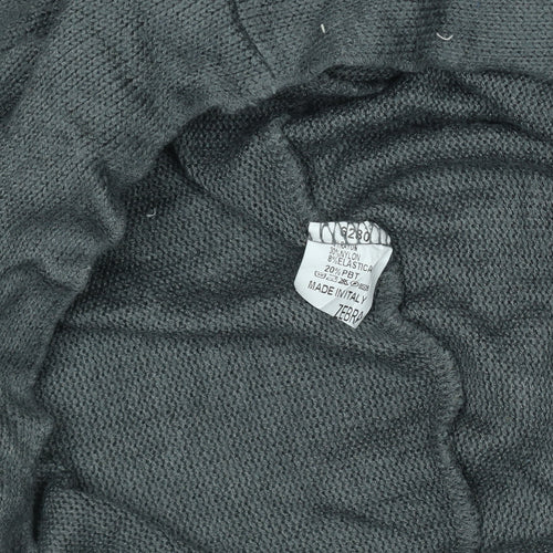 Obsession Womens Grey Beaded Angel Wing Tunic Knit Top L