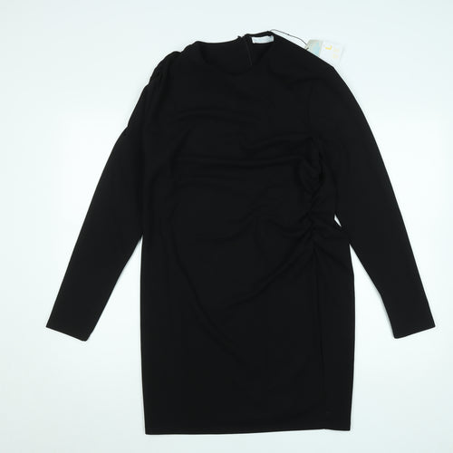 Primark Women’s Black Long Sleeve Bodycon Knee Length Dress L